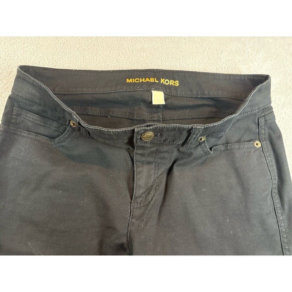 Michael Kors Straight Leg‎ Jeans Women's Sz 2 Black Denim 30X28 Fast Shipping!